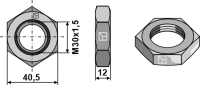 Mutter M30x15 rechts Gewinde