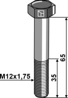 Sechskantschraube M12x175x65 ohne Mutter Passend für...