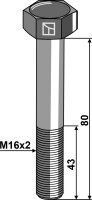 Sechskantschraube M16x2x80 ohne Mutter Passend für...