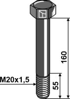 Schraube M20x15x160 10.9 Passend für Berti...