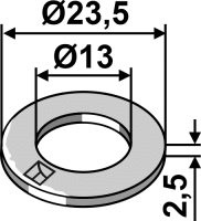 Scheibe Ø235x25xØ13
