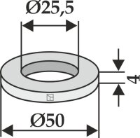 Scheibe Ø50x4xØ255 Passend für Maschio...