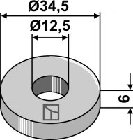 Scheibe Ø345x6xØ125 Passend für Kuhn...