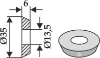 Scheibe Ø35x6xØ135 Passend für...
