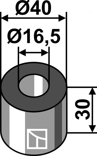 Buchse Ø40x30xØ165 Passend für Herder 23.0726