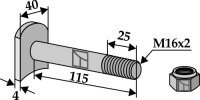 Schraube M 16 x 2 8.8 mit Sicherungsmutter Passend...