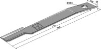 Mähermesser 780mm rechts Passend für Schulte...