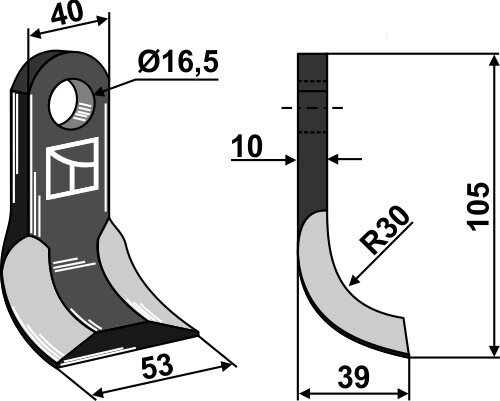 Y-Messer Passend für Palladino Müthing MU000558 560109