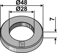 Scheibe Ø48x7xØ28 Passend für Vigolo