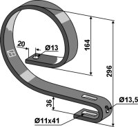 Oberfeder 45x12