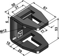 Klemme 64mm Passend für Einböck 6350-0132