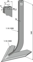 Stiel mit Schar 140mm Passend für Steketee 405614...