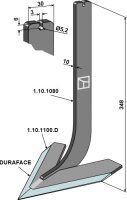 Stiel mit Schar 160mm DURAFACE Passend für Steketee...