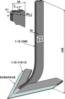 Stiel mit Schar 180mm DURAFACE Passend für Steketee...
