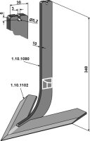 Stiel mit Schar 200mm Passend für Steketee 405620...