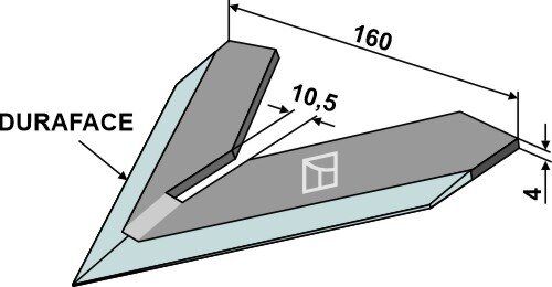 Hackschar 160mm DURAFACE Passend für Steketee 405716