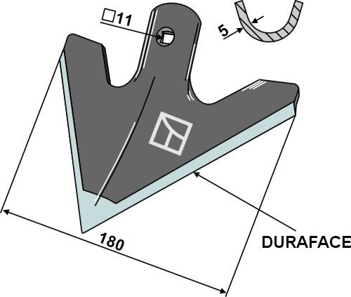 Hackschar 180mm Passend für Lemken Einböck 15-060 3375486