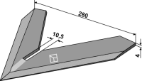 Hackschar 280mm Passend für Steketee 405728