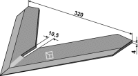 Hackschar 320mm Passend für Steketee 405732
