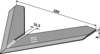 Hackschar 380mm Passend für Steketee