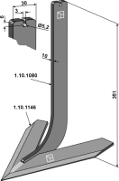 Stiel mit Schar 240mm Passend für Steketee 405624...