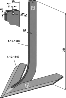 Stiel mit Schar 260mm Passend für Steketee 405626...
