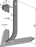 Stiel mit Schar 380mm Passend für Steketee 405638...