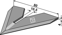 Hackschar 80mm Passend für Steketee 405708