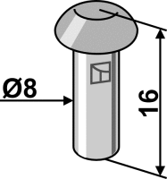 Rundkopfniete Ø8x16