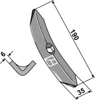 Standard-Schar K25 Passend für Frost Kverneland Rau...