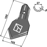 Standard-Schar K45 Passend für Kongskilde Amazone...