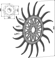 Rollenstriegel Rad