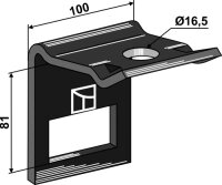 Halter für Zinken 70 x 12 mit Verstärkungsfeder...