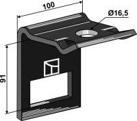 Halter für Zinken 70 x 12 mit Verstärkungsfeder...