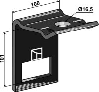 Halter für Zinken 70 x 12 mit Verstärkungsfeder...