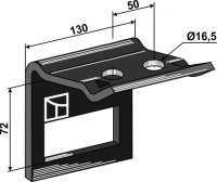 Halter für Zinken 90x13