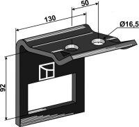 Halter für Zinken 90x13