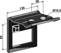 Halter für Zinken 90x13 mit Verstärkungsfeder...
