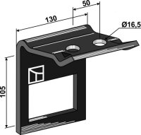 Halter für Zinken 90x13 mit Verstärkungsfeder...