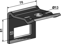 Halter für Zinken 40 x 12 mit Verstärkungsfeder...