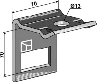 Halter für Zinken 45 x 12 mit Verstärkungsfeder...