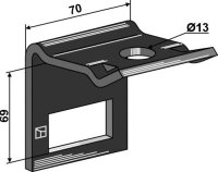 Halter für Zinken 45x10 mit Verstärkungsfeder...