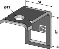 Halter für Zinken 45 x 10