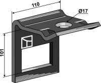 Halter für Zinken 80 x 12 mit Verstärkungsfeder...