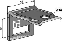 Halter für Zinken 45 x 10