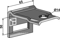 Halter für Zinken 45 x 10