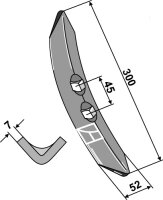Schar 300mm Passend für Carré Väderstad...