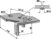 Halter für 4 1/2 Lagig Kultivatorzinken