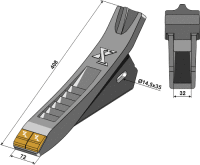 Scharspitze Hartmetall Passend für Alpego E06080S...