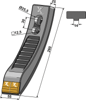 Scharspitze Hartmetall Passend für Väderstad...